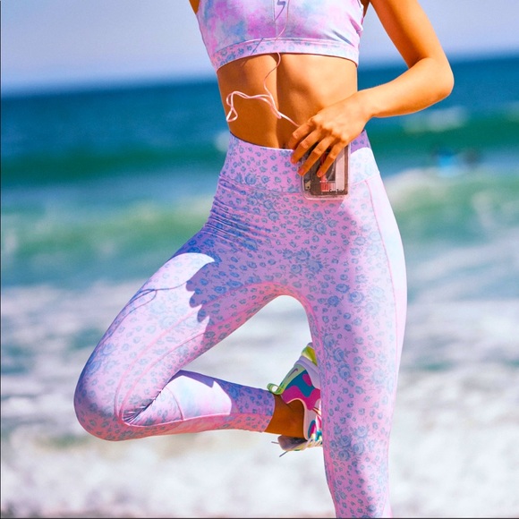 LoveShackFancy Pants - Loveshack Fancy X Bandier Cotton Candy leggings